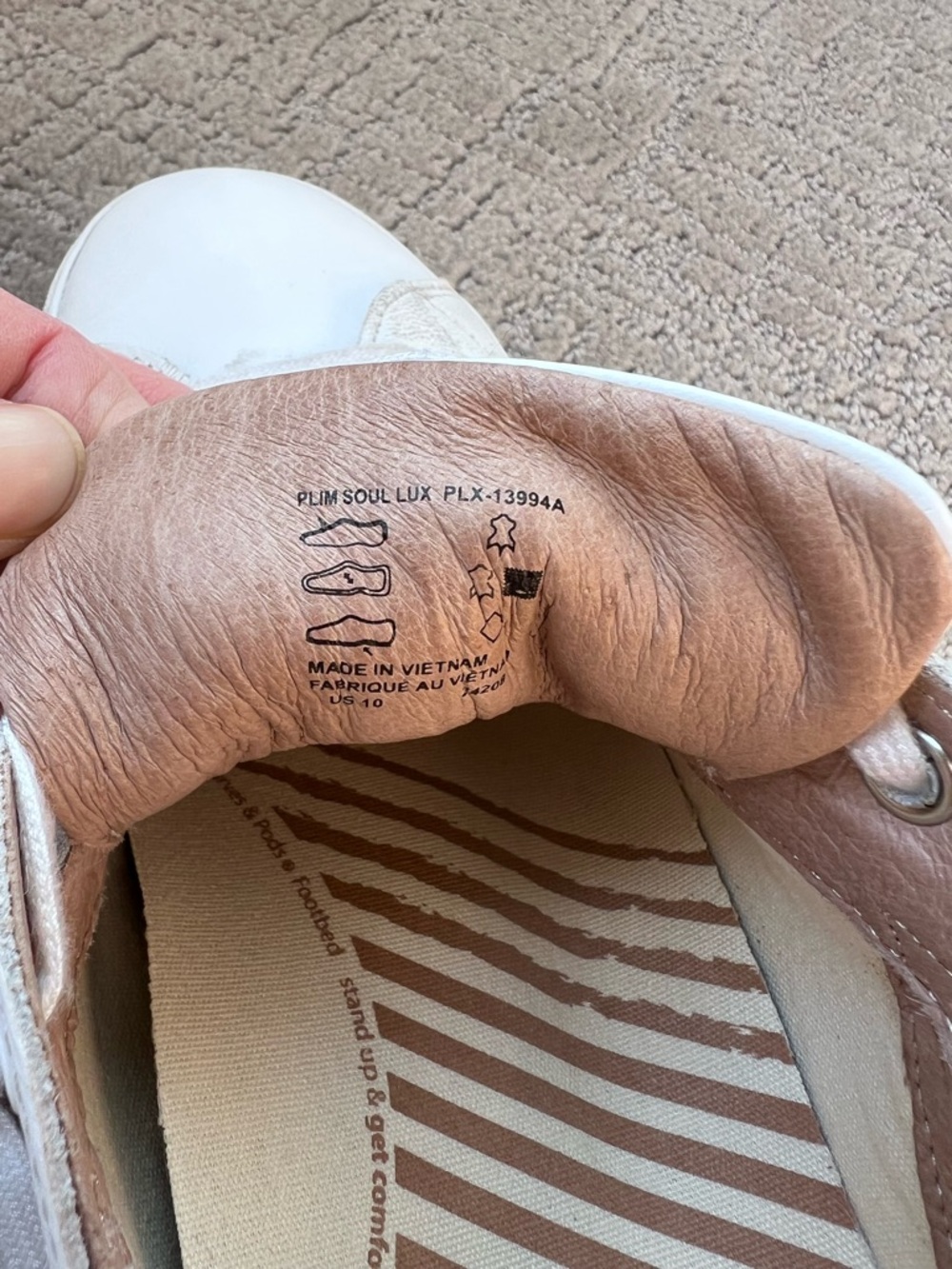 Taos Footwear All-White Leather Sneakers - Picture 9 of 9